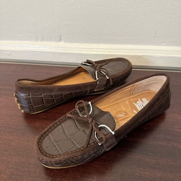 Ralph Lauren leather loafer In brown size 6B new - Picture 12 of 14